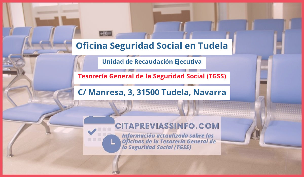 Oficina de la Seguridad Social: Unidad de Recaudación Ejecutiva de la Tesorería General de la Seguridad Social (TGSS) en C/ Manresa, 3, 31500 Tudela, Navarra