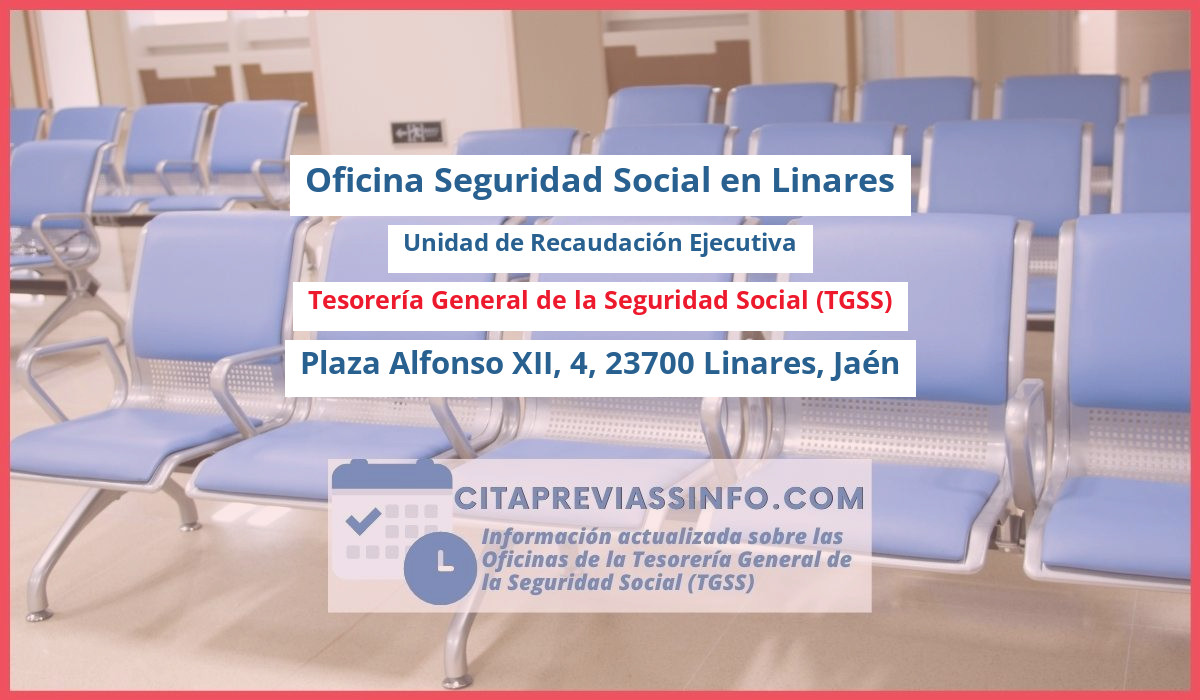 Oficina de la Seguridad Social: Unidad de Recaudación Ejecutiva de la Tesorería General de la Seguridad Social (TGSS) en Plaza Alfonso XII, 4, 23700 Linares, Jaén